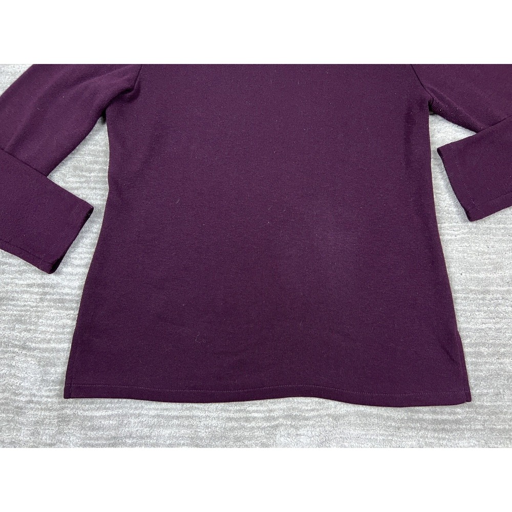 New York & Company Sweater Women‎ Large Purple Cowl Neck - Picture 3 of 11